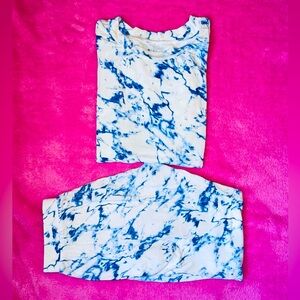 Kyte Baby women’s XXS sapphire marble jogger set VGUC+